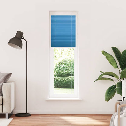 vidaXL Pleated Blind Blue 65x200 cm Fabric Width 64,4 cm Polyester