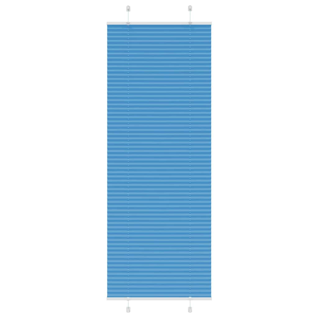 vidaXL Pleated Blind Blue 70x200 cm Fabric Width 69.4 cm Polyester