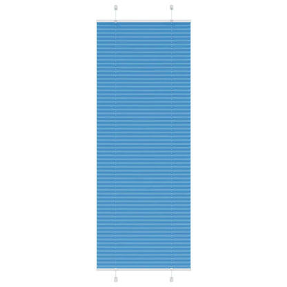 vidaXL Pleated Blind Blue 70x200 cm Fabric Width 69.4 cm Polyester