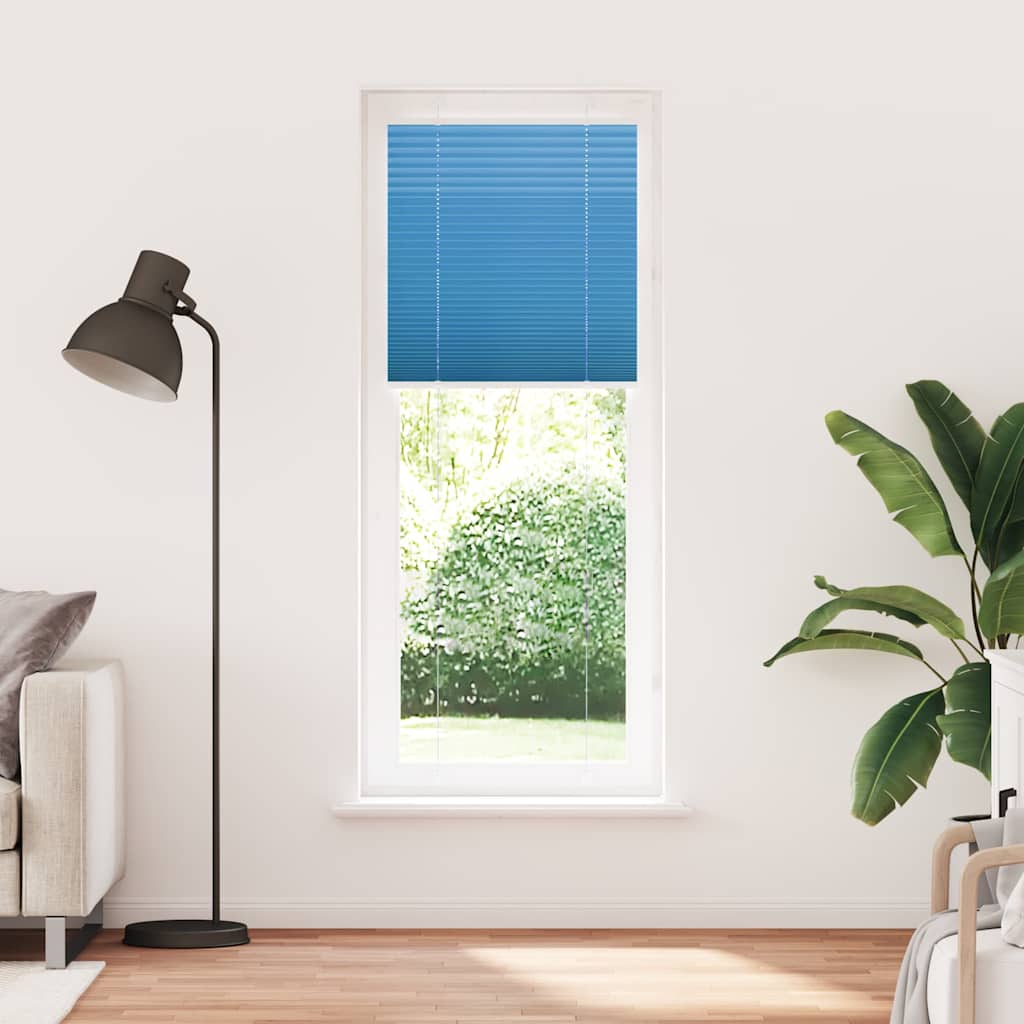 vidaXL Pleated Blind Blue 70x200 cm Fabric Width 69,4 cm Polyester