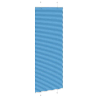 vidaXL Pleated Blind Blue 70x200 cm Fabric Width 69.4 cm Polyester