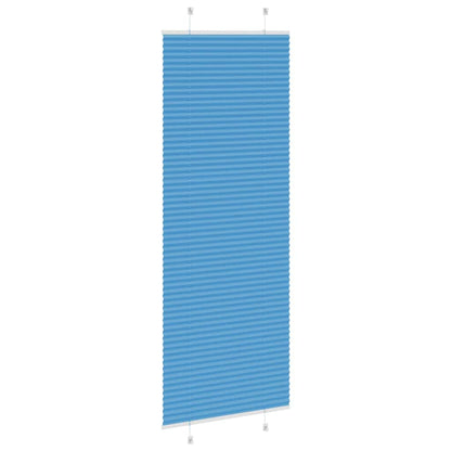 vidaXL Pleated Blind Blue 70x200 cm Fabric Width 69.4 cm Polyester