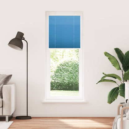 vidaXL Pleated Blind Blue 75x200 cm Fabric Width 74,4 cm Polyester