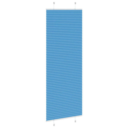 vidaXL Pleated Blind Blue 75x200 cm Fabric Width 74,4 cm Polyester