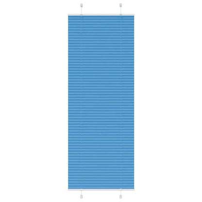 vidaXL Pleated Blind Blue 80x200 cm Fabric Width 79.4 cm Polyester
