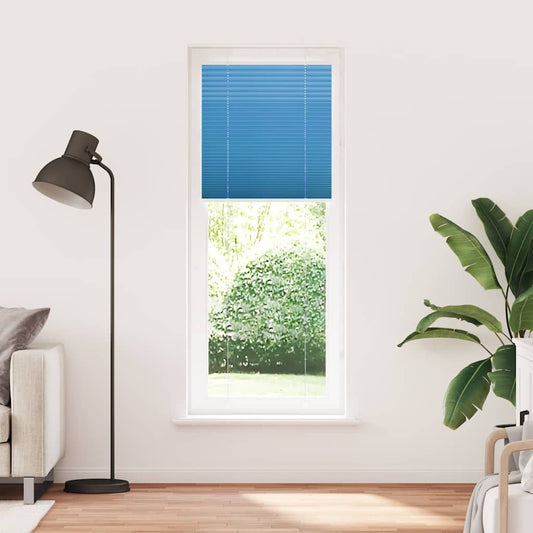 vidaXL Pleated Blind Blue 80x200 cm Fabric Width 79,4 cm Polyester
