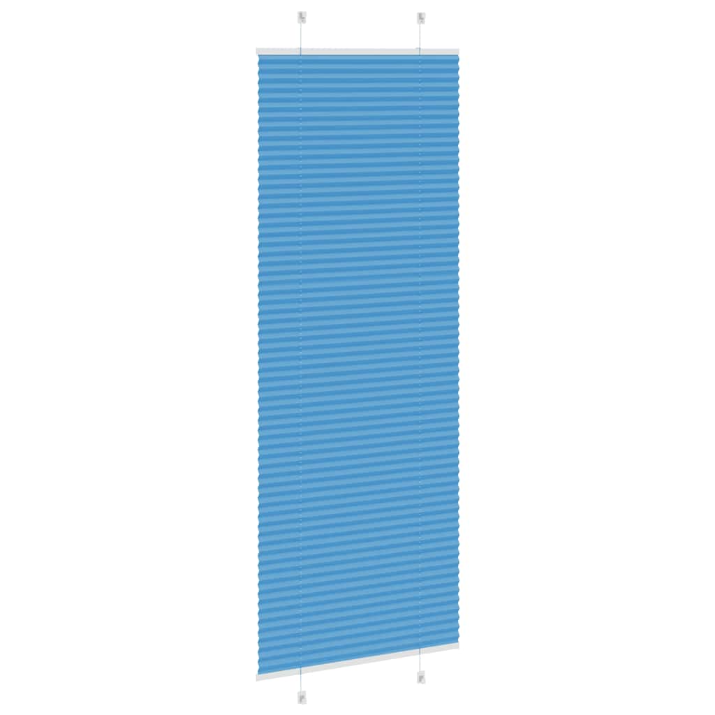 vidaXL Pleated Blind Blue 80x200 cm Fabric Width 79,4 cm Polyester