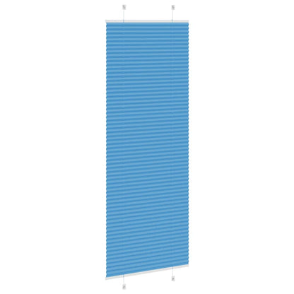 vidaXL Pleated Blind Blue 80x200 cm Fabric Width 79.4 cm Polyester