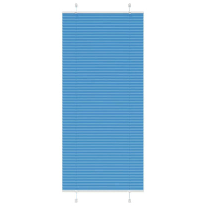 vidaXL Pleated Blind Blue 85x200 cm Fabric Width 84.4 cm Polyester