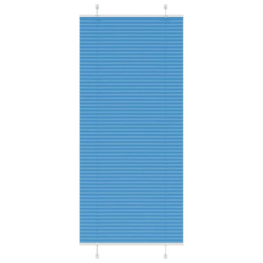 vidaXL Pleated Blind Blue 90x200 cm Fabric Width 89,4 cm Polyester