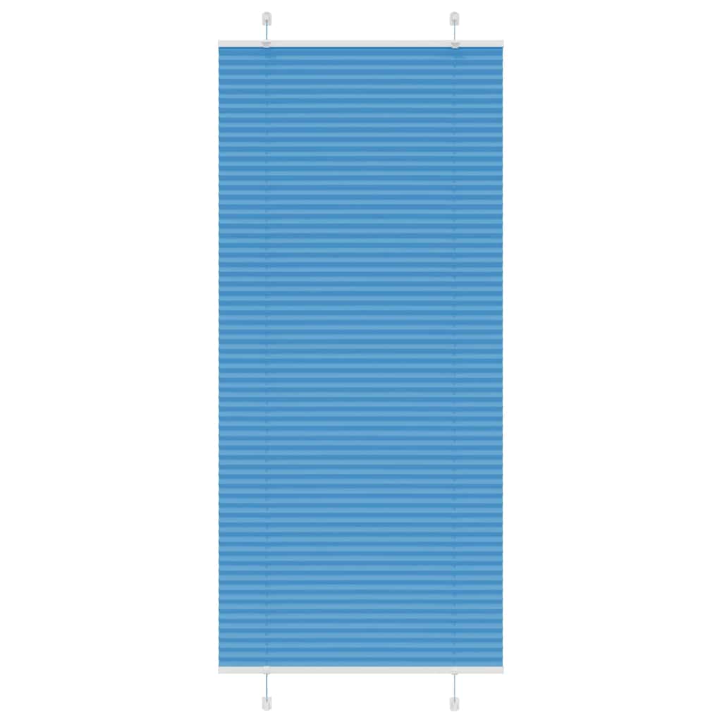vidaXL Pleated Blind Blue 100x200 cm Fabric Width 99.4 cm Polyester