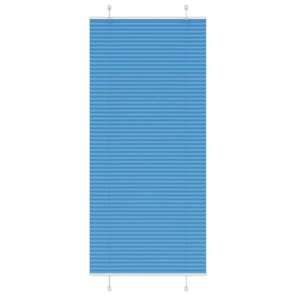 vidaXL Pleated Blind Blue 100x200 cm Fabric Width 99.4 cm Polyester
