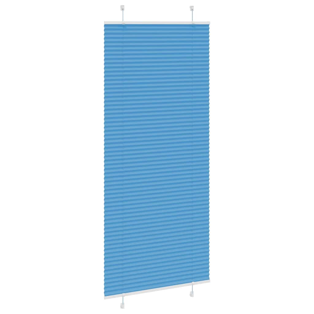 vidaXL Pleated Blind Blue 100x200 cm Fabric Width 99.4 cm Polyester