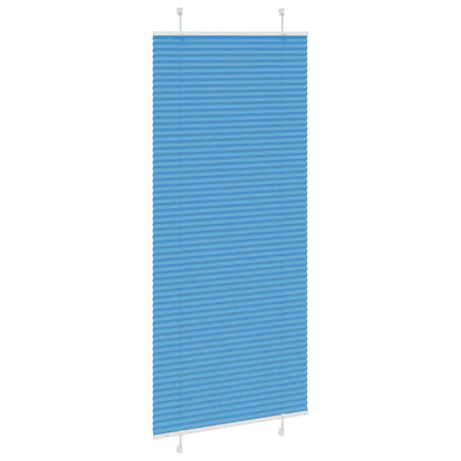 vidaXL Pleated Blind Blue 100x200 cm Fabric Width 99.4 cm Polyester