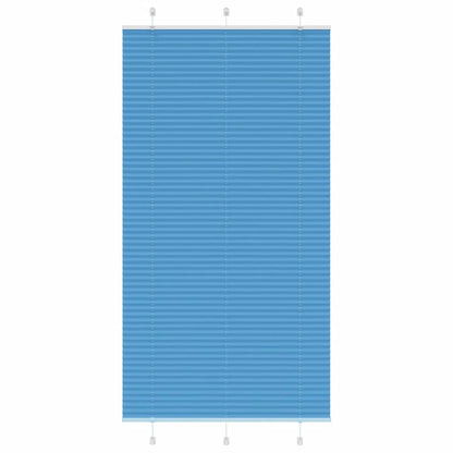 vidaXL Pleated Blind Blue 105x200 cm Fabric Width 104,4 cm Polyester
