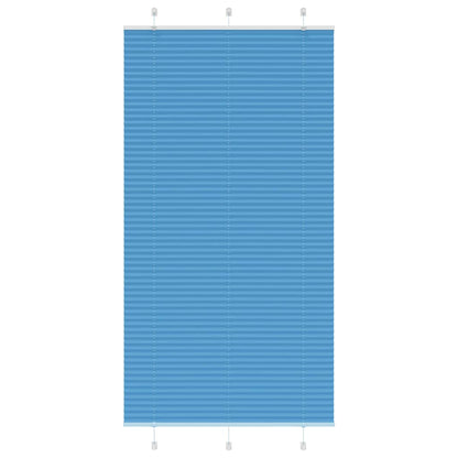 vidaXL Pleated Blind Blue 110x200 cm Fabric Width 109.4 cm Polyester