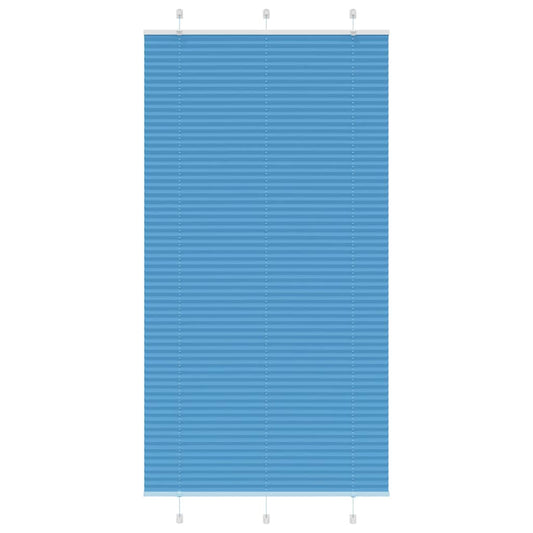 vidaXL Pleated Blind Blue 110x200 cm Fabric Width 109,4 cm Polyester