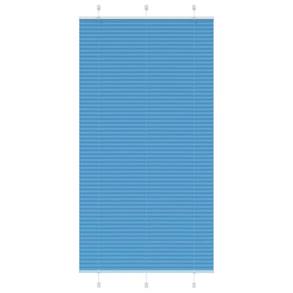 vidaXL Pleated Blind Blue 110x200 cm Fabric Width 109.4 cm Polyester