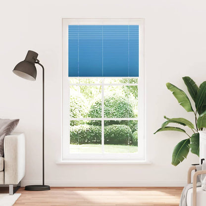 vidaXL Pleated Blind Blue 110x200 cm Fabric Width 109.4 cm Polyester
