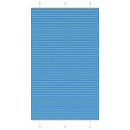 vidaXL Pleated Blind Blue 115x200 cm Fabric Width 114.4 cm Polyester