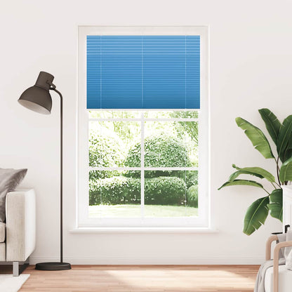 vidaXL Pleated Blind Blue 115x200 cm Fabric Width 114.4 cm Polyester