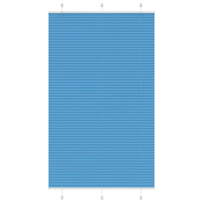 vidaXL Pleated Blind Blue 120x200 cm Fabric Width 119.4 cm Polyester