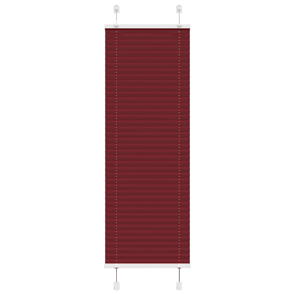 vidaXL Pleated Blind Bordeaux Red 40x100 cm Fabric Width 39.4 cm Polyester