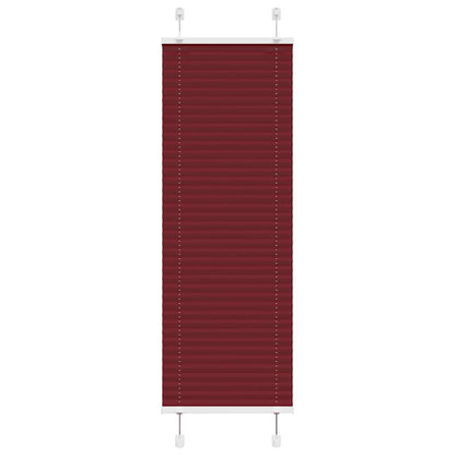 vidaXL Pleated Blind Bordeaux Red 40x100 cm Fabric Width 39.4 cm Polyester