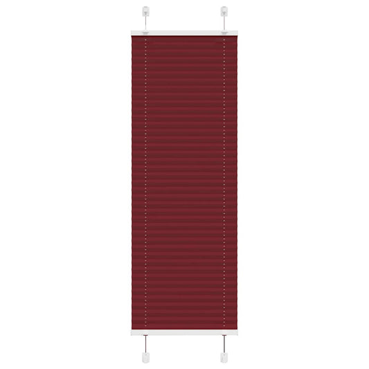 vidaXL Pleated Blind Bordeaux Red 40x100 cm Fabric Width 39.4 cm Polyester