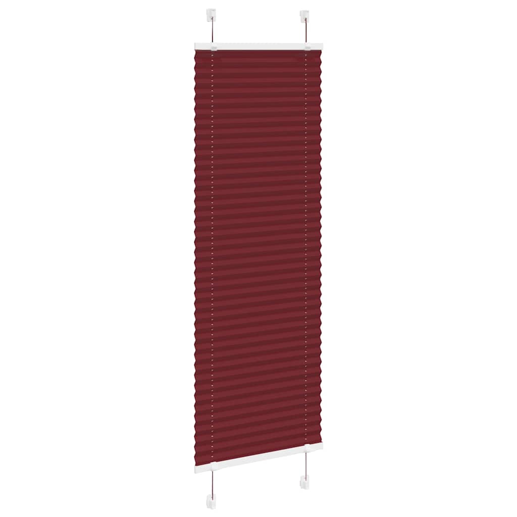 vidaXL Pleated Blind Bordeaux Red 40x100 cm Fabric Width 39.4 cm Polyester