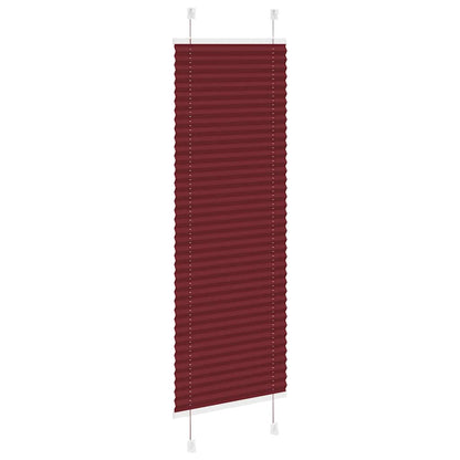 vidaXL Pleated Blind Bordeaux Red 40x100 cm Fabric Width 39.4 cm Polyester