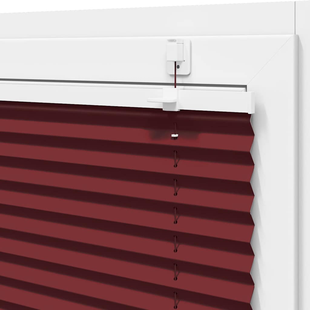 vidaXL Pleated Blind Bordeaux Red 40x100 cm Fabric Width 39.4 cm Polyester