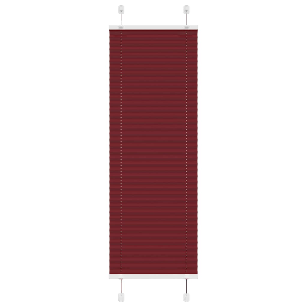 vidaXL Pleated Blind Bordeaux Red 45x100 cm Fabric Width 44.4 cm