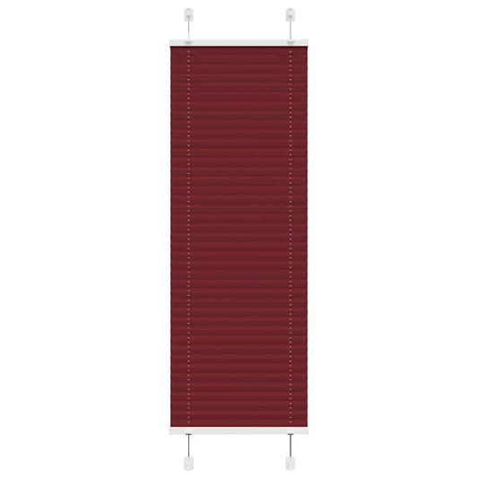 vidaXL Pleated Blind Bordeaux Red 45x100 cm Fabric Width 44.4 cm Polyester