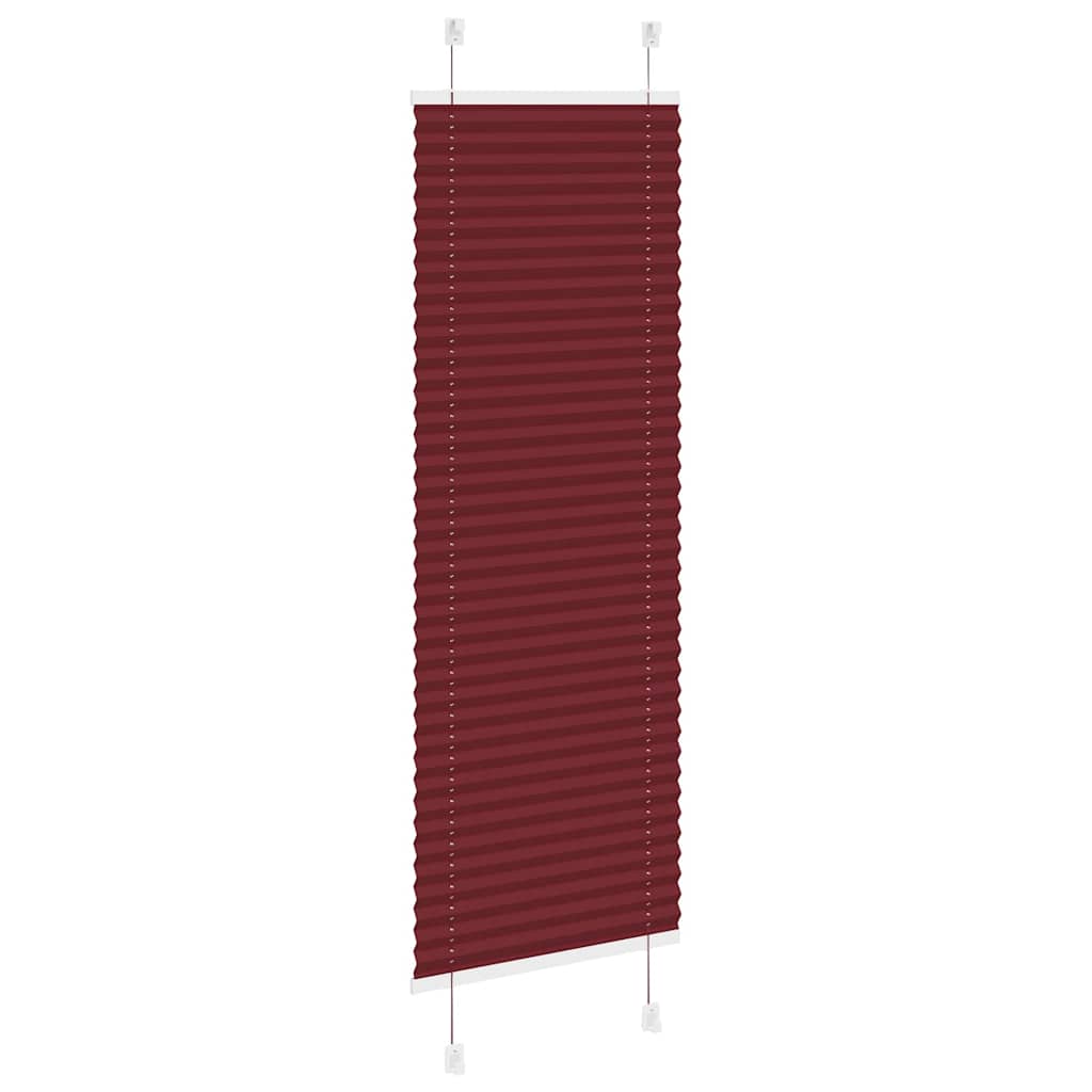 vidaXL Pleated Blind Bordeaux Red 45x100 cm Fabric Width 44.4 cm