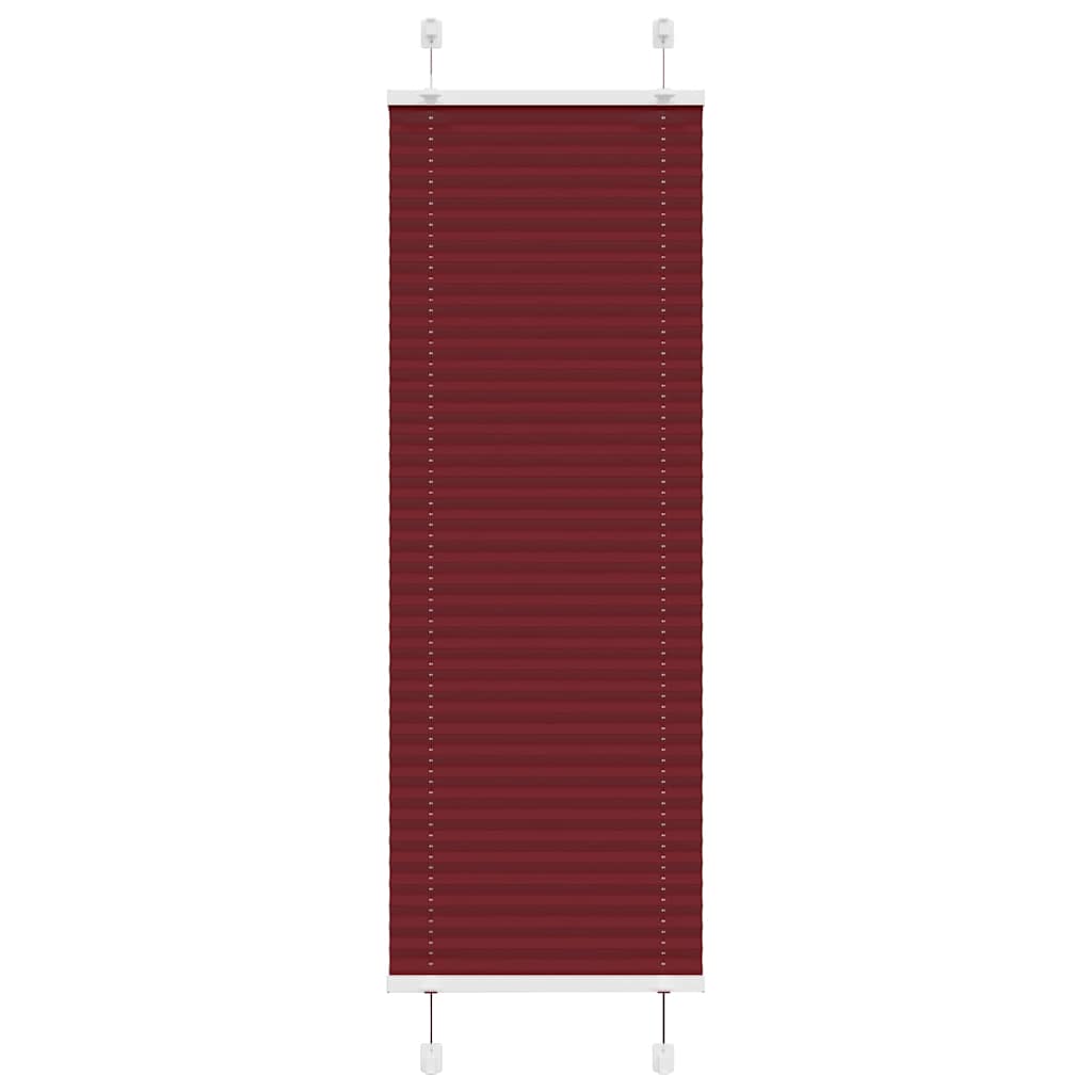 vidaXL Pleated Blind Bordeaux Red 50x100 cm Fabric Width 49.4 cm Polyester