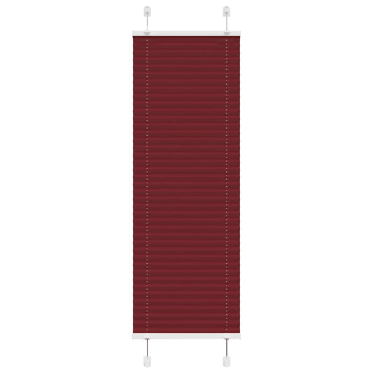 vidaXL Pleated Blind Bordeaux Red 50x100 cm Fabric Width 49.4 cm Polyester