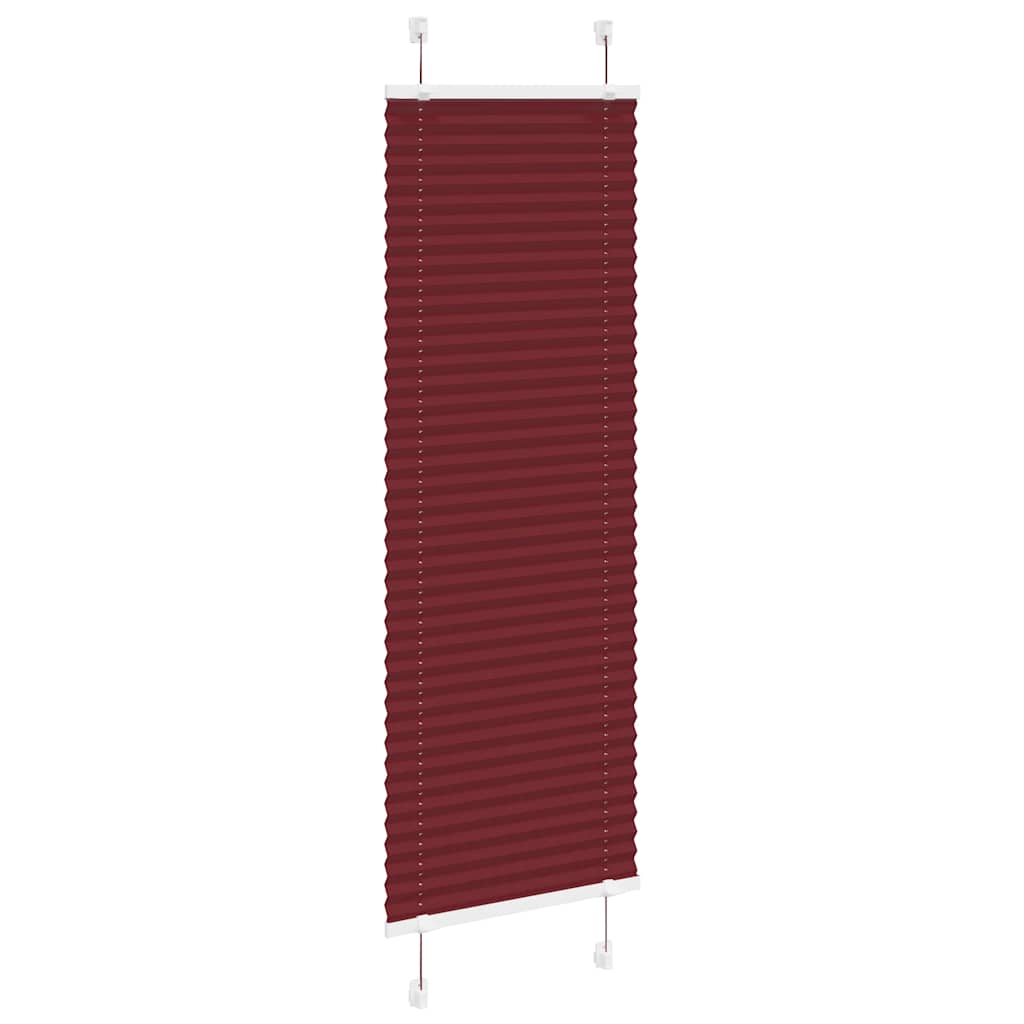 vidaXL Pleated Blind Bordeaux Red 50x100 cm Fabric Width 49.4 cm Polyester