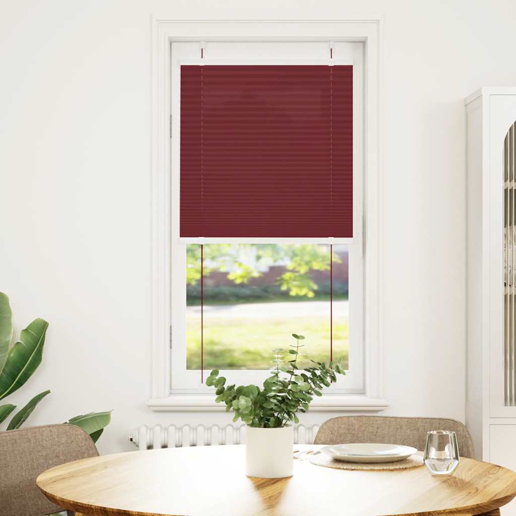 vidaXL Pleated Blind Bordeaux Red 55x100 cm Fabric Width 54.4 cm