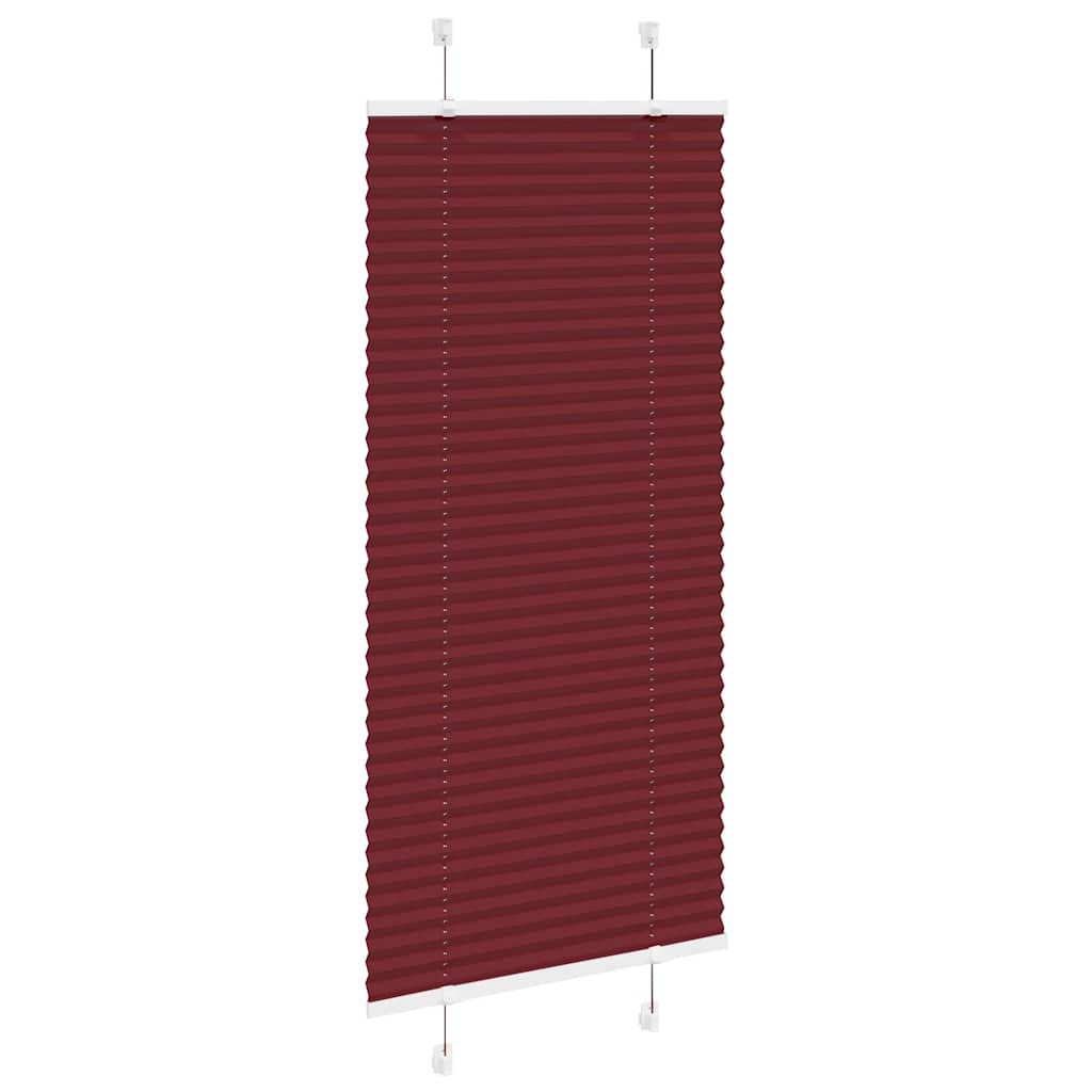 vidaXL Pleated Blind Bordeaux Red 55x100 cm Fabric Width 54.4 cm