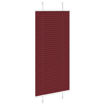 vidaXL Pleated Blind Bordeaux Red 55x100 cm Fabric Width 54.4 cm