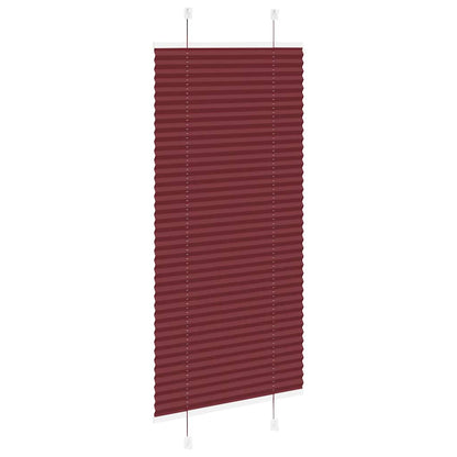 vidaXL Pleated Blind Bordeaux Red 55x100 cm Fabric Width 54.4 cm