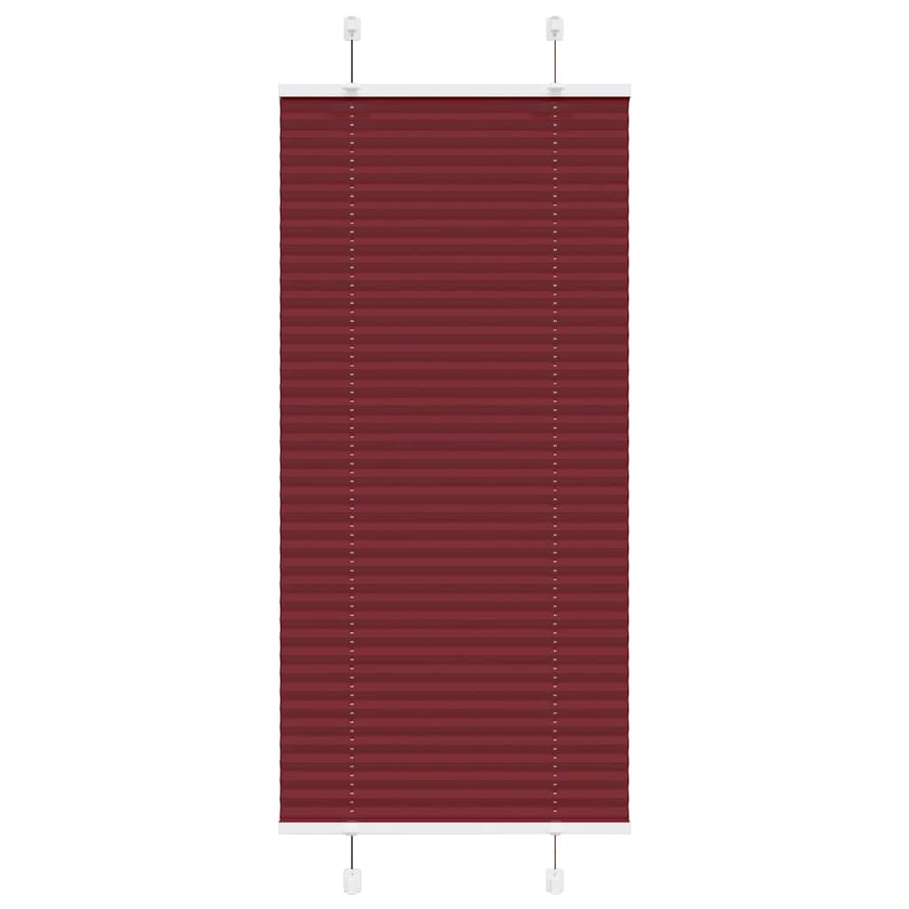 vidaXL Pleated Blind Bordeaux Red 60x100 cm Fabric Width 59.4 cm Polyester