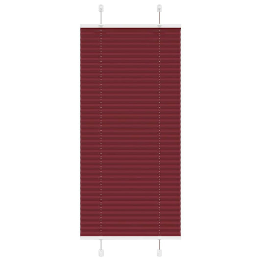 vidaXL Pleated Blind Bordeaux Red 60x100 cm Fabric Width 59.4 cm Polyester