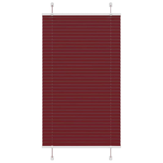 vidaXL Pleated Blind Bordeaux Red 70x100 cm Fabric Width 69.4 cm