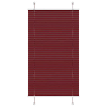 vidaXL Pleated Blind Bordeaux Red 70x100 cm Fabric Width 69.4 cm Polyester