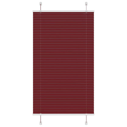 vidaXL Pleated Blind Bordeaux Red 80x100 cm Fabric Width 79.4 cm Polyester