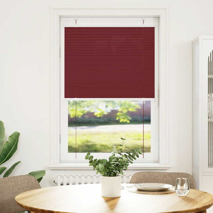 vidaXL Pleated Blind Bordeaux Red 80x100 cm Fabric Width 79.4 cm Polyester