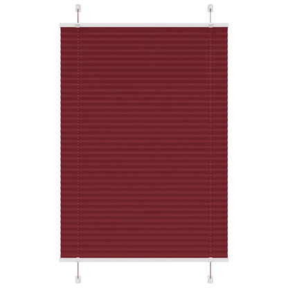 vidaXL Pleated Blind Bordeaux Red 85x100 cm Fabric Width 84.4 cm Polyester