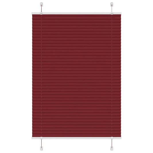 vidaXL Pleated Blind Bordeaux Red 90x100 cm Fabric Width 89.4 cm